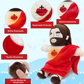 Mini Jesus™  - A Pelúcia que Abraça com Fé e Acalma a Alma